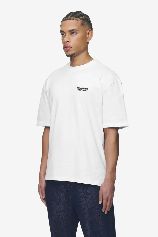 Men Pegador Tees Fallon Oversized Tee White Men Pegador Tees Fallon Oversized Tee White