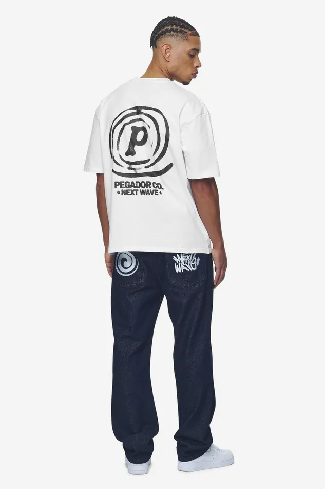 Men Pegador Tees Fallon Oversized Tee White Men Pegador Tees Fallon Oversized Tee White