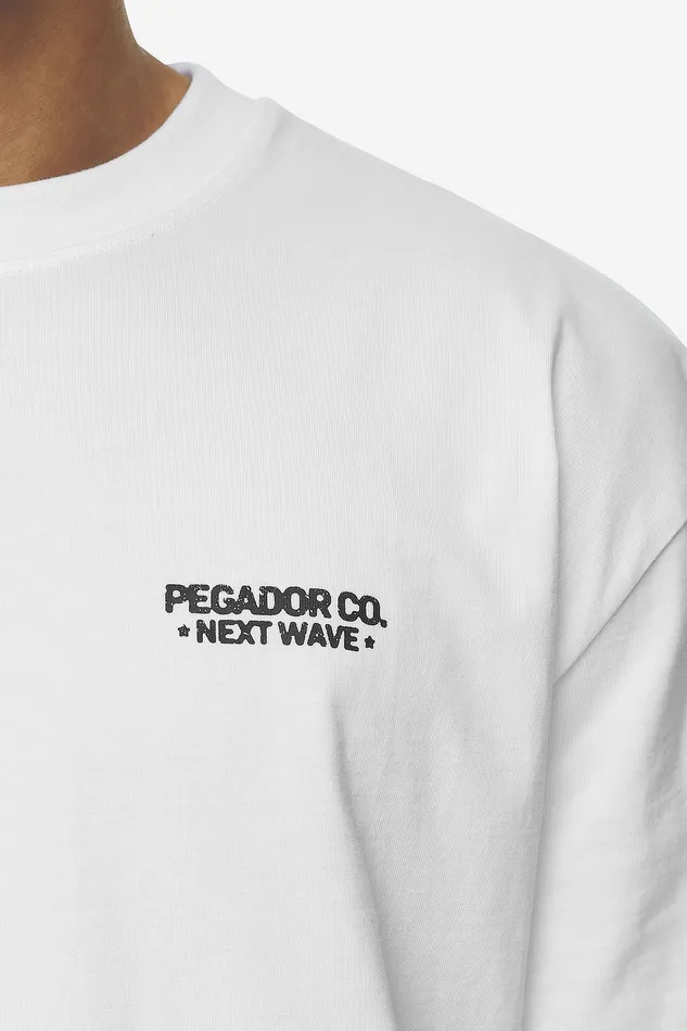 Men Pegador Tees Fallon Oversized Tee White Men Pegador Tees Fallon Oversized Tee White