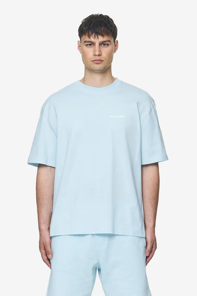 Men Pegador Tees Logo Oversized Tee Washed Baby Blue White Gum