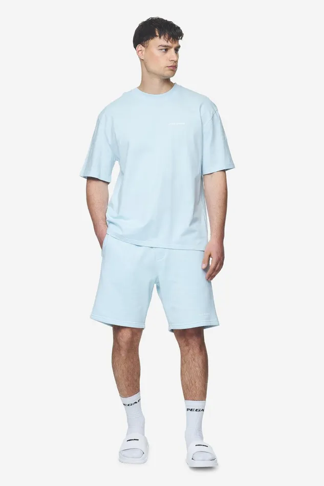 Men Pegador Tees Logo Oversized Tee Washed Baby Blue White Gum Men Pegador Tees Logo Oversized Tee Washed Baby Blue White Gum