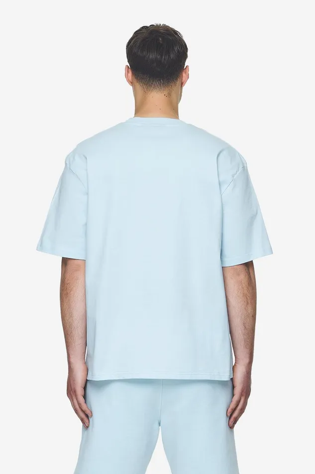 Men Pegador Tees Logo Oversized Tee Washed Baby Blue White Gum Men Pegador Tees Logo Oversized Tee Washed Baby Blue White Gum