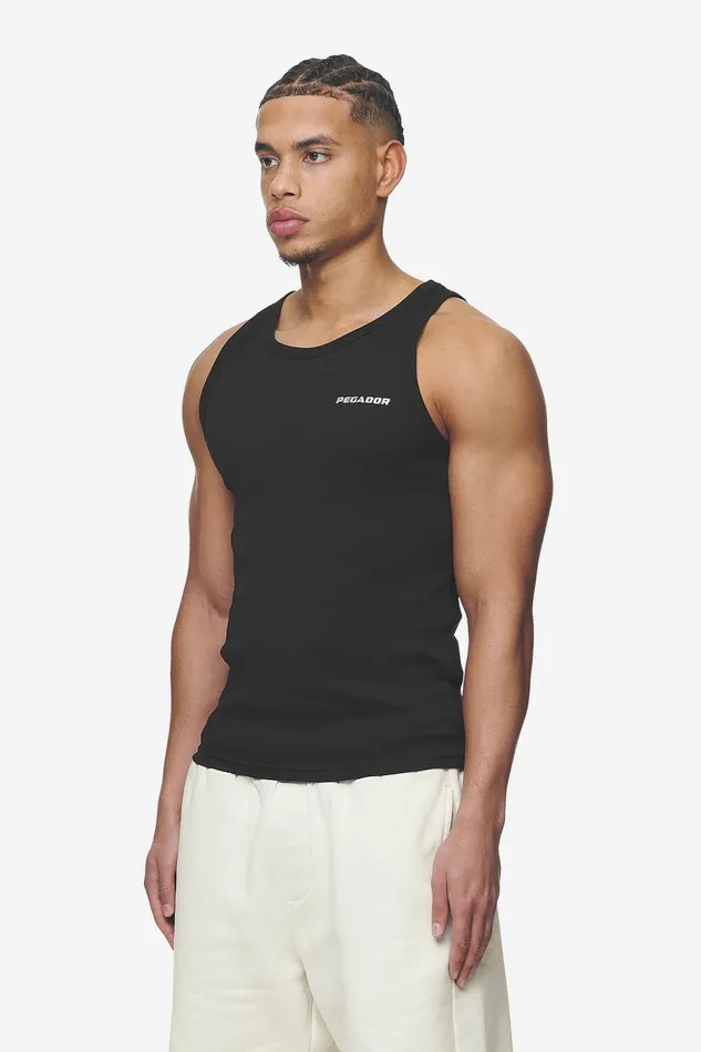 Men Pegador Tees Logo Rib Undershirt Black
