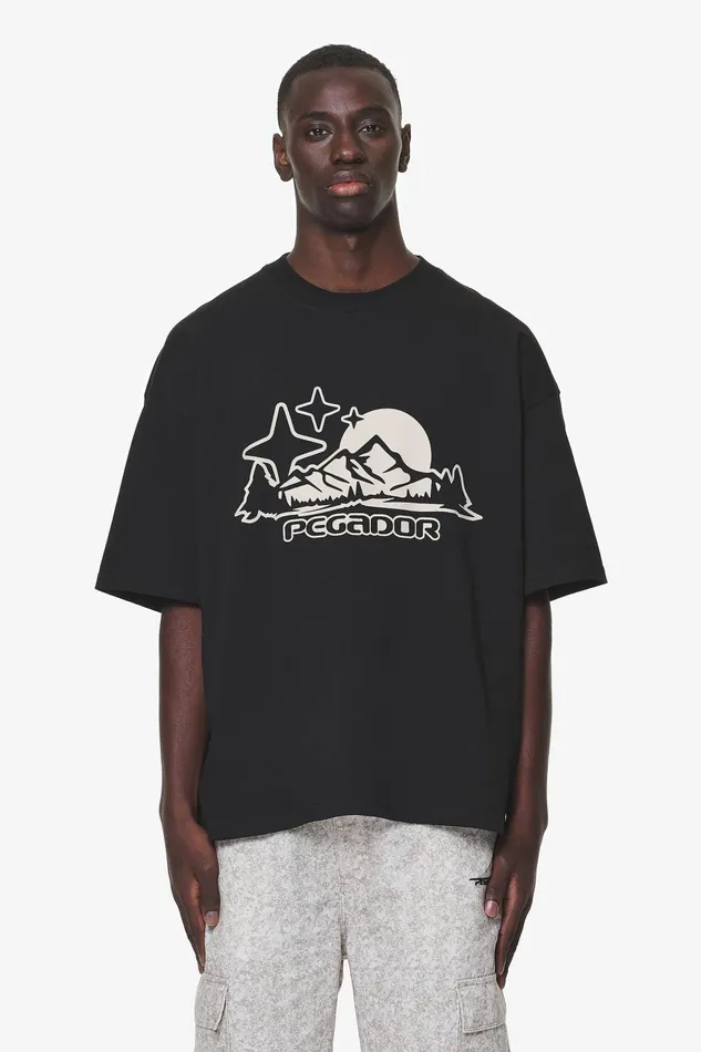 Men Pegador Tees Pansy Boxy Tee Black
