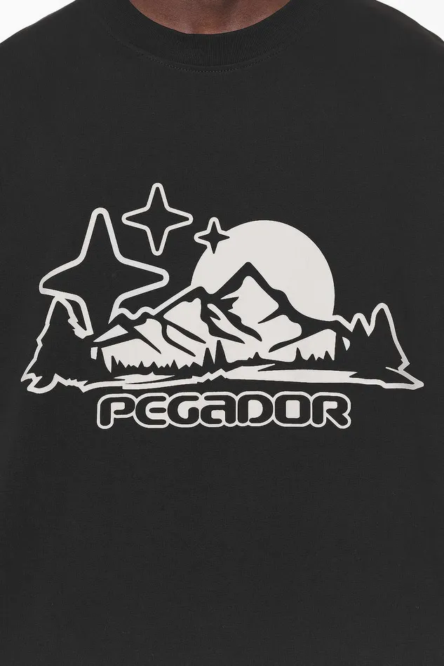 Men Pegador Tees Pansy Boxy Tee Black Men Pegador Tees Pansy Boxy Tee Black