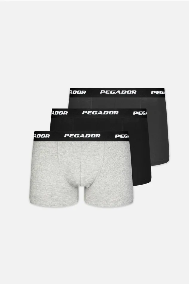 Men Pegador Underwear Tantun Boxershorts 3 Pack Grey Melange Black Anthracite Men Pegador Underwear Tantun Boxershorts 3 Pack Grey Melange Black Anthracite