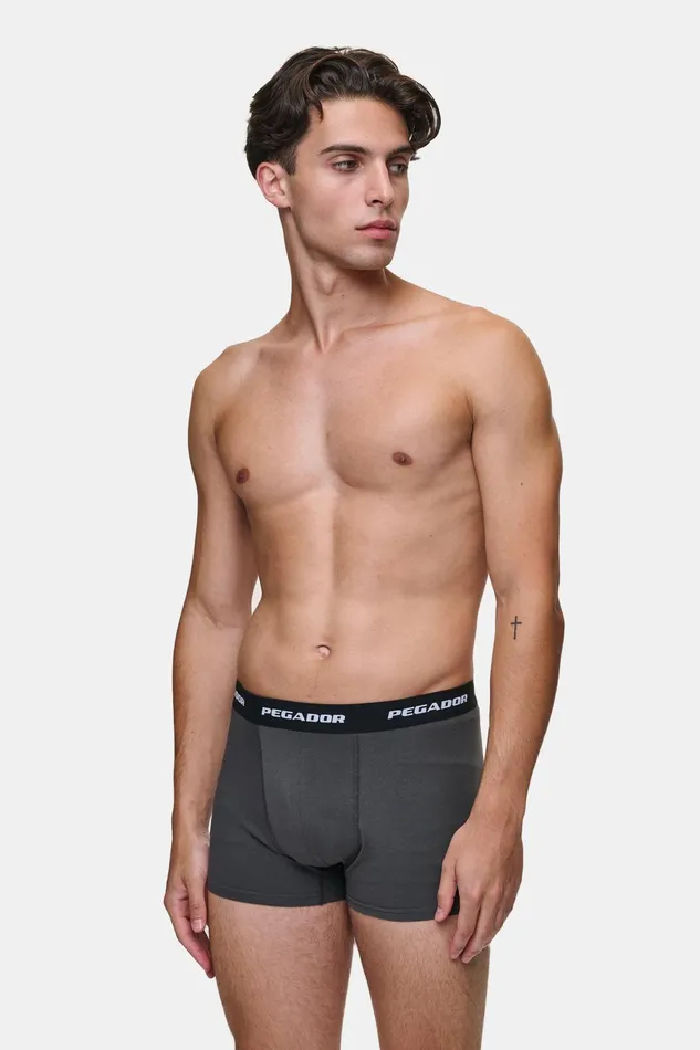 Men Pegador Underwear Tantun Boxershorts 3 Pack Grey Melange Black Anthracite Men Pegador Underwear Tantun Boxershorts 3 Pack Grey Melange Black Anthracite