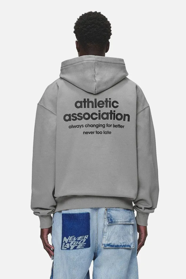 Men Pegador Zip Hoodies Alchar Oversized Sweat Jacket Washed Cool Grey
