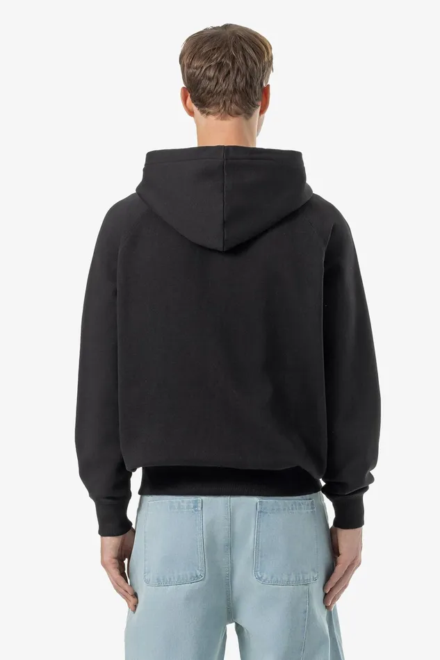 Men Pegador Zip Hoodies Anclar Oversized Raglan Sweat Jacket Washed Black Men Pegador Zip Hoodies Anclar Oversized Raglan Sweat Jacket Washed Black