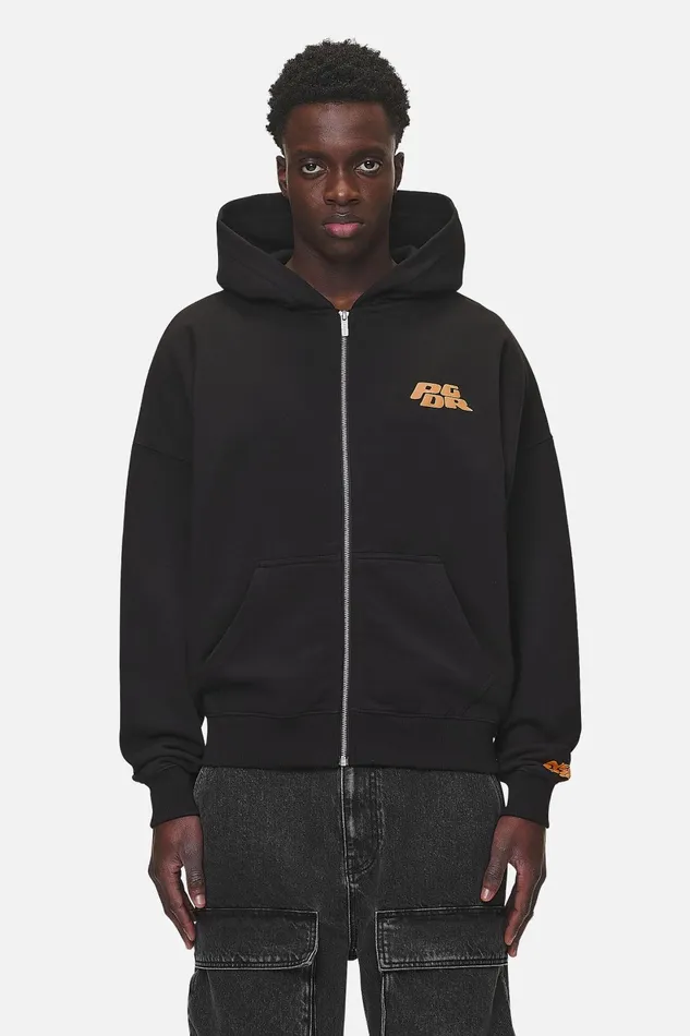 Men Pegador Zip Hoodies Astor Boxy Sweat Jacket Washed Black