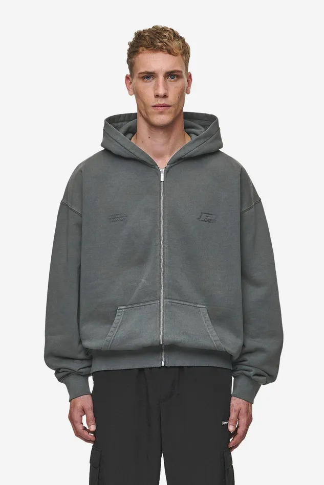Men Pegador Zip Hoodies Lance Oversized Sweat Jacket Vintage Anthracite Men Pegador Zip Hoodies Lance Oversized Sweat Jacket Vintage Anthracite