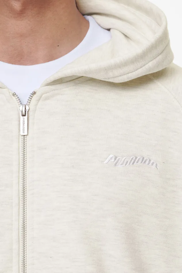 Men Pegador Zip Hoodies Winds Terry Raglan Sweat Jacket Cream Melange Men Pegador Zip Hoodies Winds Terry Raglan Sweat Jacket Cream Melange