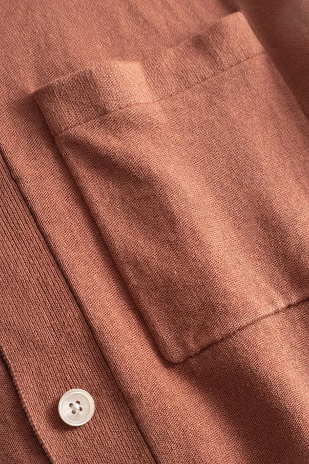 Men Rollo Cotton Linen SS Shirt Red Clay Norse Projects Shirting