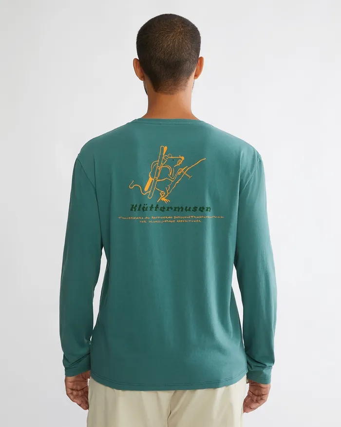 Men Runa Endeavour Long Sleeve Tee Frost Green Klttermusen TShirts