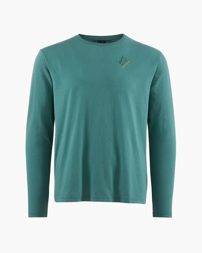 Men Runa Endeavour Long Sleeve Tee Frost Green Klttermusen TShirts