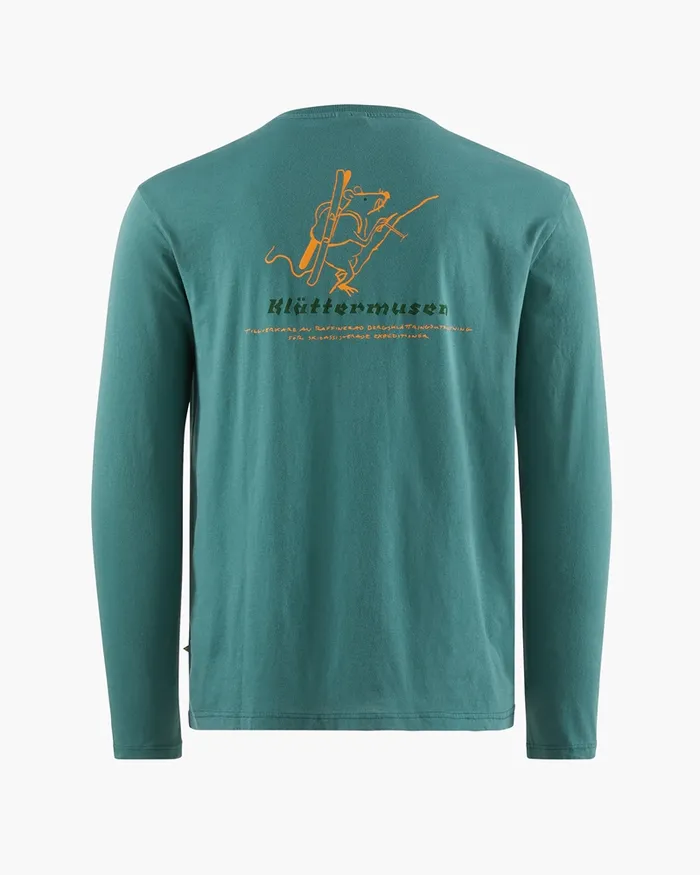 Men Runa Endeavour Long Sleeve Tee Frost Green Klttermusen TShirts