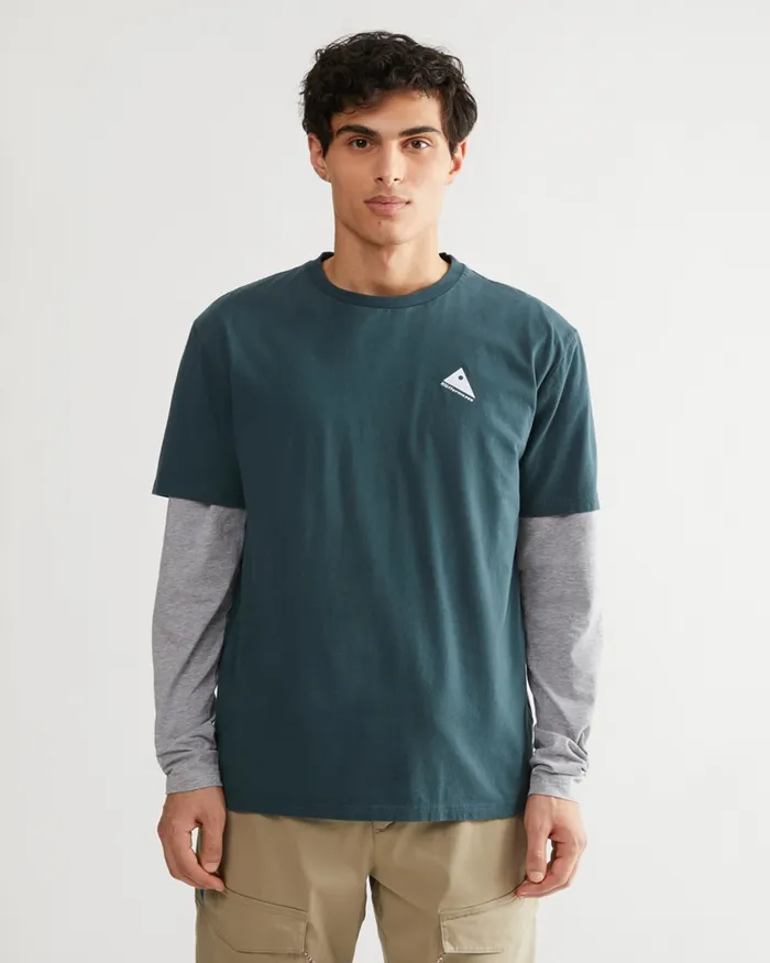 Men Runa Rain Mouse Organic Cotton Short Sleeve Tee Black Plum Klttermusen TShirts
