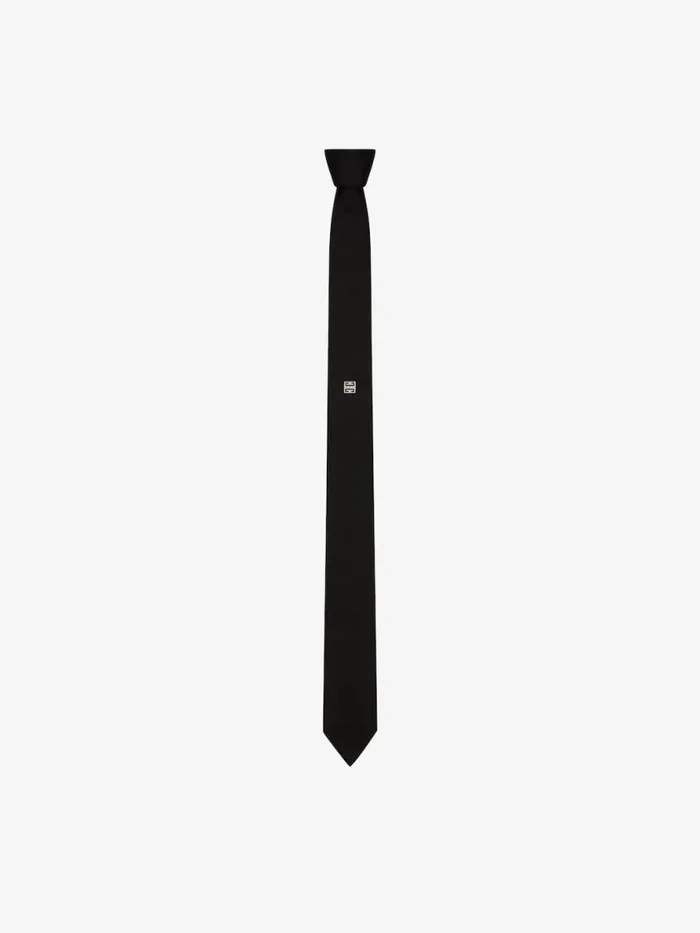 Men Scarves and Ties Givenchy 4G Tie In Silk Black