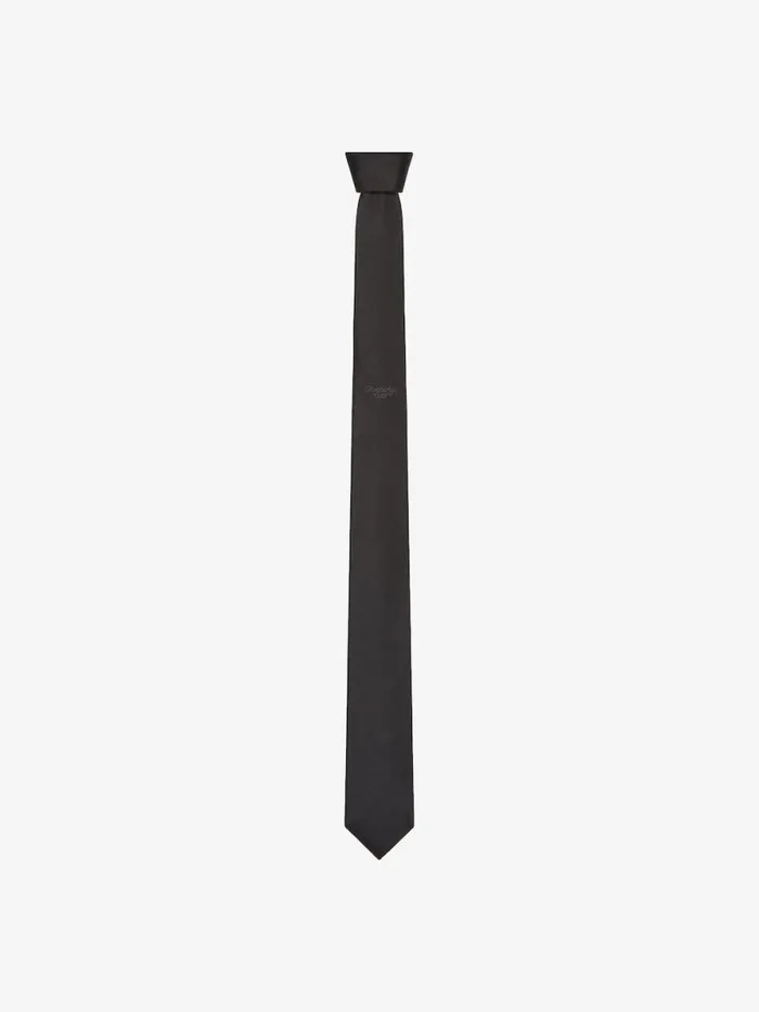 Men Scarves and Ties Givenchy GIVENCHY 1952 Tie In Silk Black