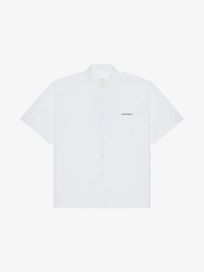 Men Shirts Givenchy 4G Stars Shirt In Poplin White