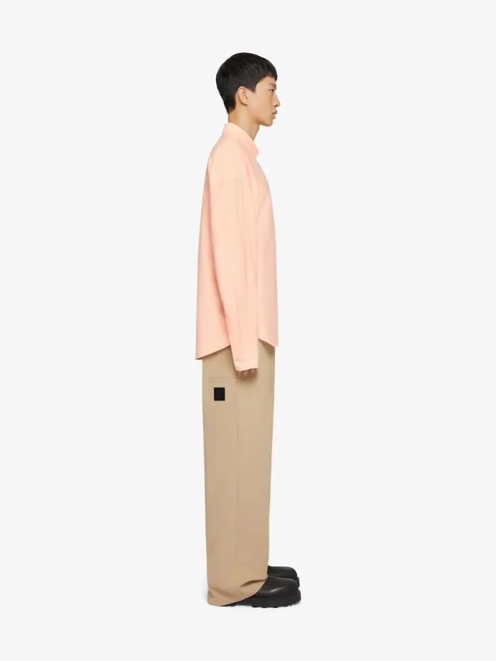Men Shirts Givenchy Shirt In Cotton With Pocket Powder