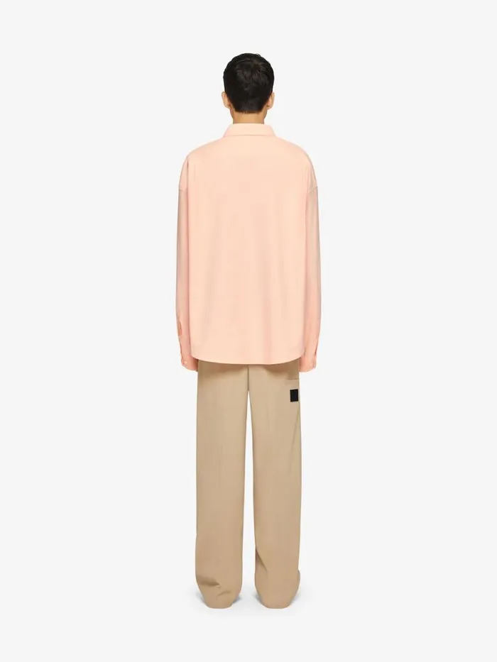 Men Shirts Givenchy Shirt In Cotton With Pocket Powder