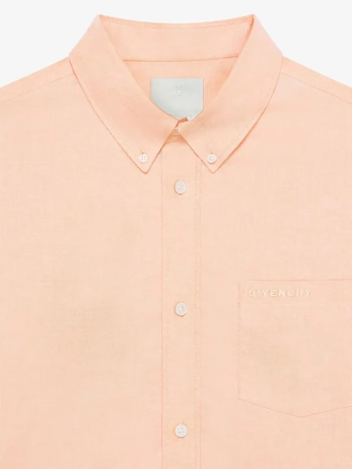 Men Shirts Givenchy Shirt In Cotton With Pocket Powder