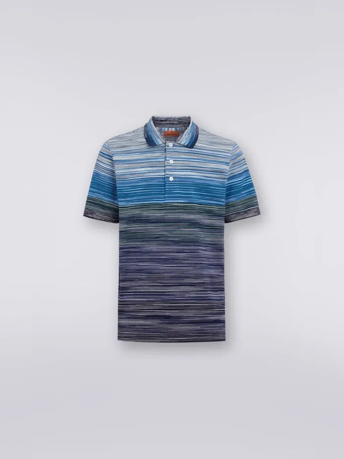 Men ShortSleeved Polo Shirt In Slub Cotton Piqu Multicoloured Missoni Polos and Tshirts Men ShortSleeved Polo Shirt In Slub Cotton Piqu Multicoloured Missoni Polos and Tshirts