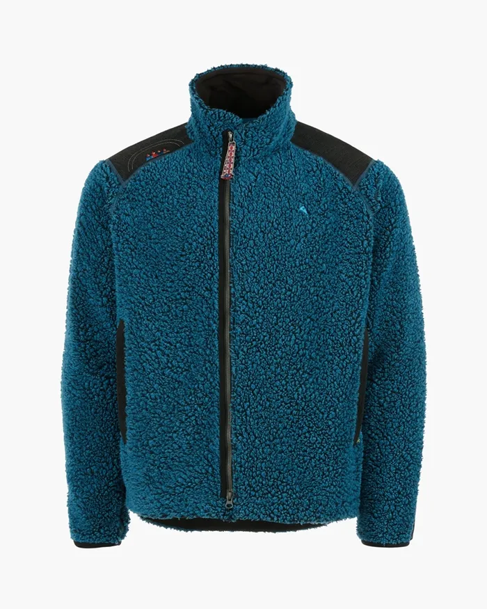 Men Skoll Zip Britta Britta MarakattLabba Cobolt Blue Klttermusen Fleeces and Sweaters