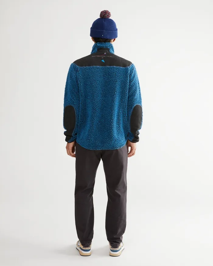 Men Skoll Zip Britta Britta MarakattLabba Cobolt Blue Klttermusen Fleeces and Sweaters