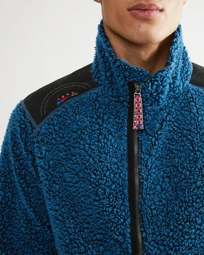 Men Skoll Zip Britta Britta MarakattLabba Cobolt Blue Klttermusen Fleeces and Sweaters