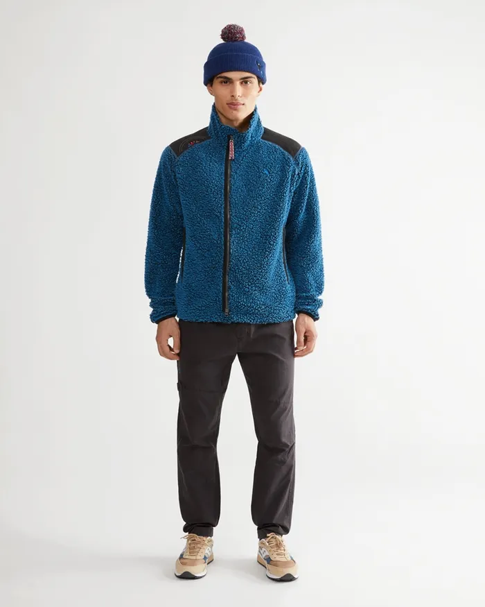 Men Skoll Zip Britta Britta MarakattLabba Cobolt Blue Klttermusen Fleeces and Sweaters