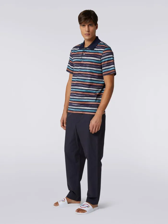 Men Slub Cotton Jersey Polo Shirt Multicoloured Missoni Polos and Tshirts Men Slub Cotton Jersey Polo Shirt Multicoloured Missoni Polos and Tshirts