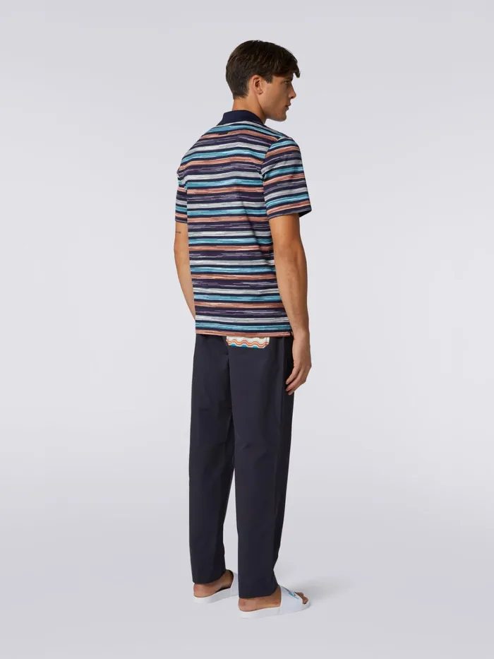 Men Slub Cotton Jersey Polo Shirt Multicoloured Missoni Polos and Tshirts Men Slub Cotton Jersey Polo Shirt Multicoloured Missoni Polos and Tshirts