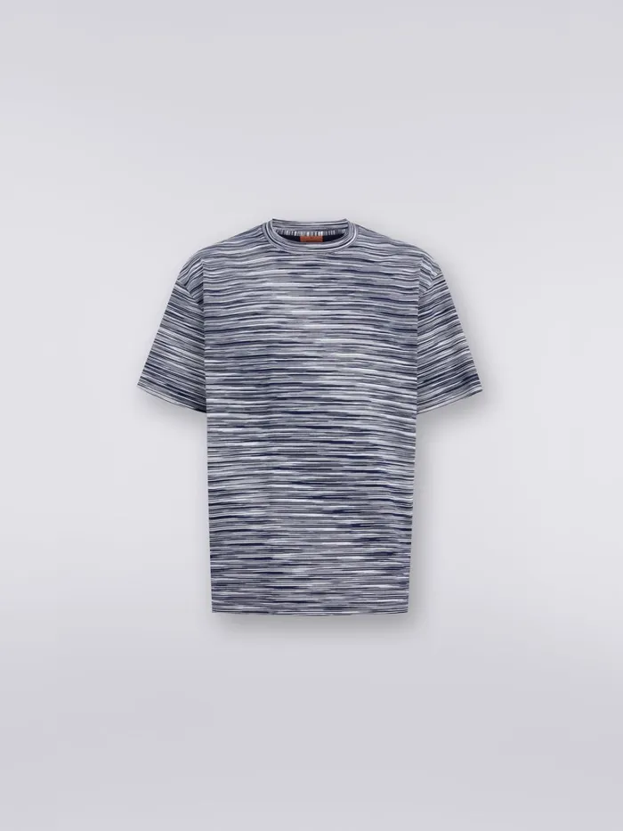 Men Slub Cotton Jersey TShirt Multicoloured Missoni Polos and Tshirts
