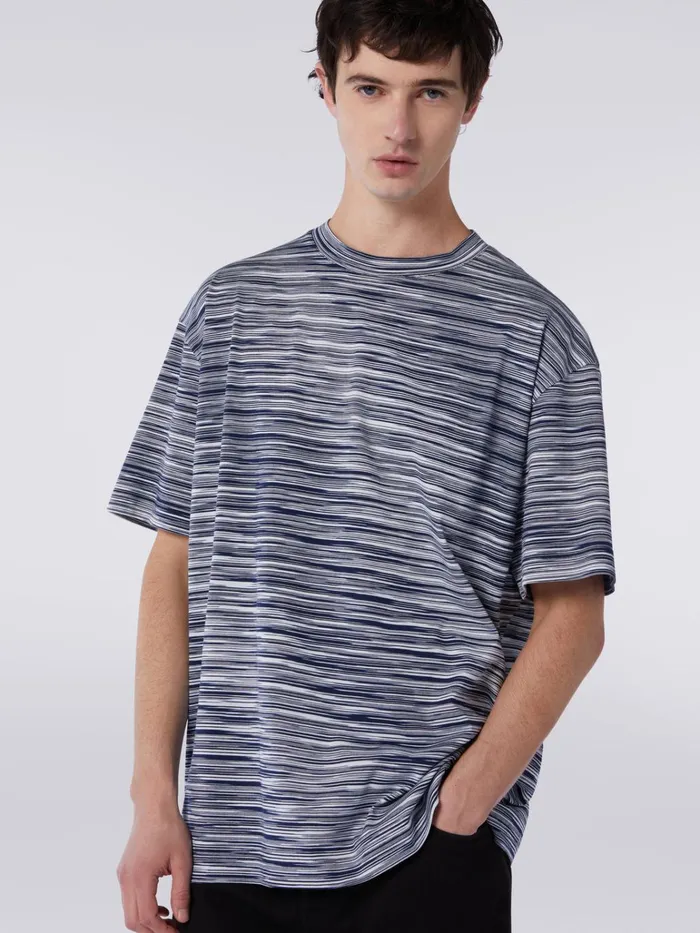 Men Slub Cotton Jersey TShirt Multicoloured Missoni Polos and Tshirts Men Slub Cotton Jersey TShirt Multicoloured Missoni Polos and Tshirts