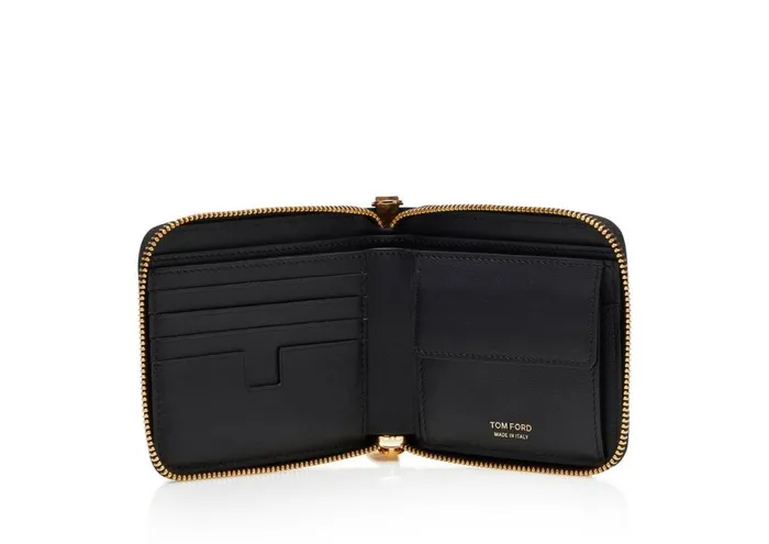 Men Small Leather Goods Tom Ford Alligator Chain Wallet Black Men Small Leather Goods Tom Ford Alligator Chain Wallet Black