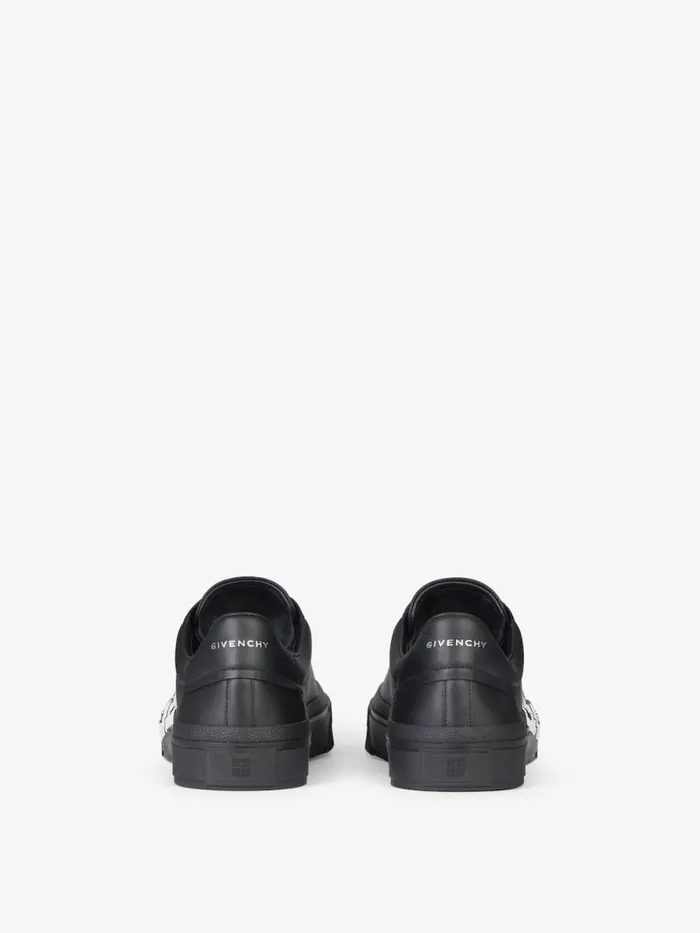 Men Sneakers Givenchy City Sport Sneakers In Leather With Tag Effect 4G Print Blackwhite Men Sneakers Givenchy City Sport Sneakers In Leather With Tag Effect 4G Print Blackwhite