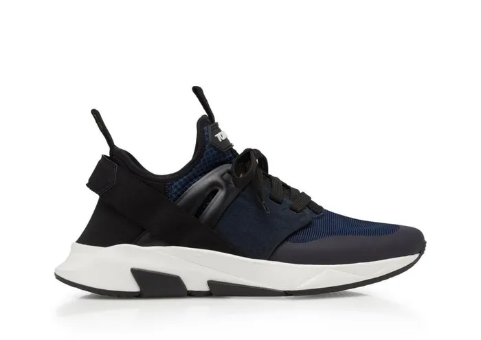 Men Sneakers Tom Ford Nylon Mesh Jago Sneaker Navyblack
