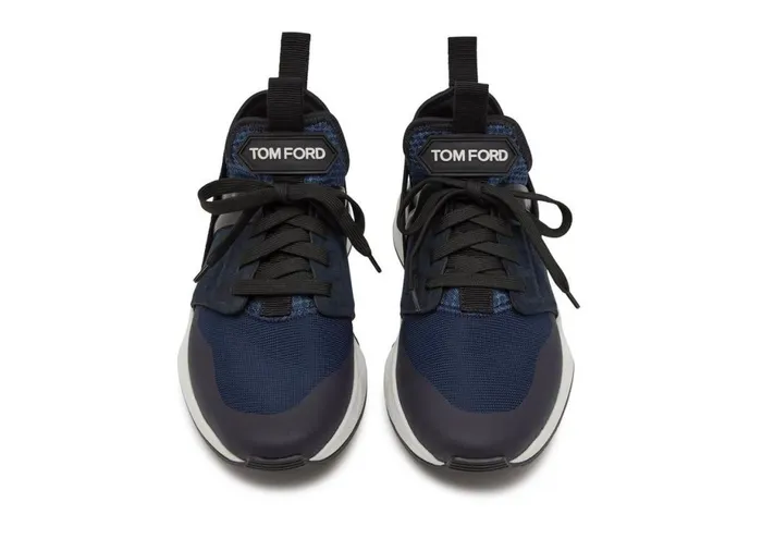 Men Sneakers Tom Ford Nylon Mesh Jago Sneaker Navyblack