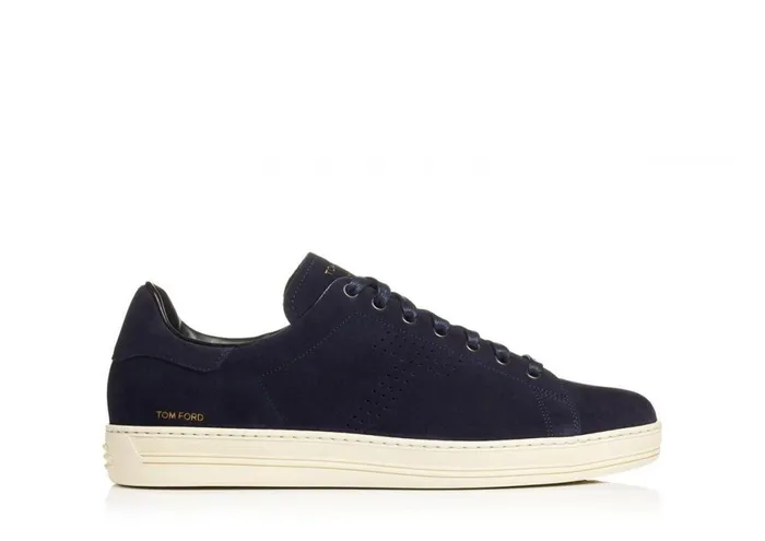 Men Sneakers Tom Ford Warwick Suede Sneaker Blue
