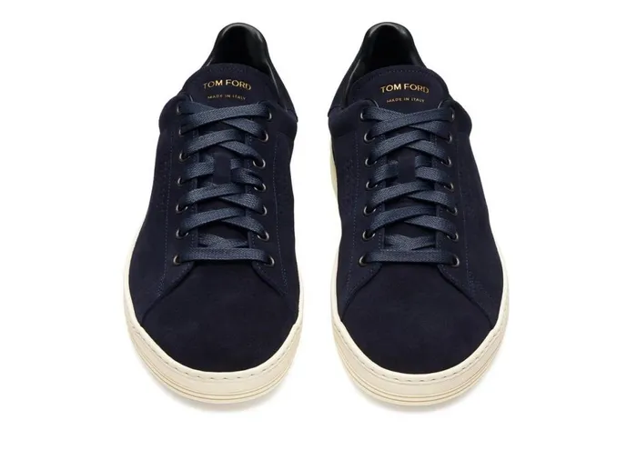 Men Sneakers Tom Ford Warwick Suede Sneaker Blue