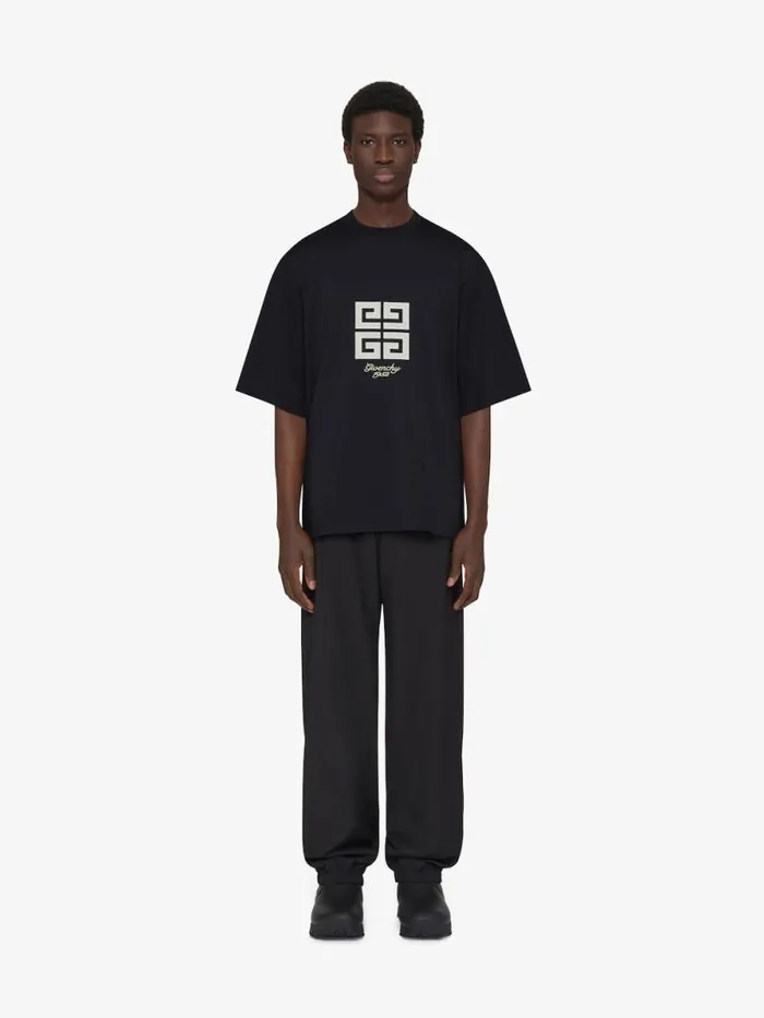Men TShirts Givenchy 4G Tshirt In Cotton Black