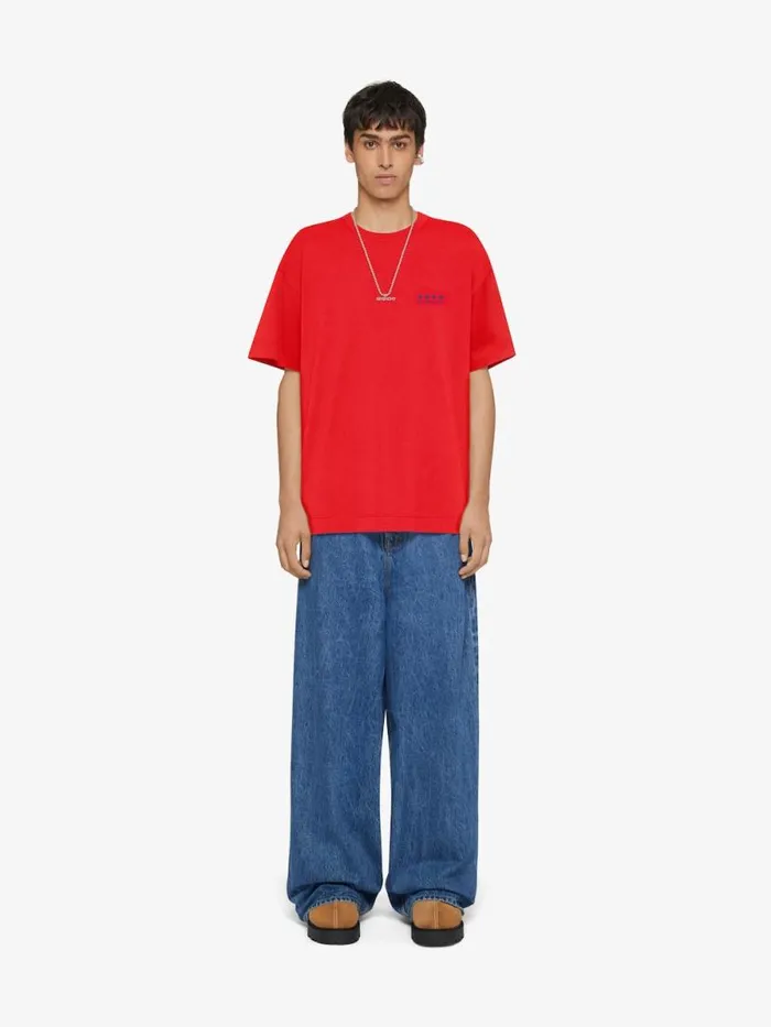 Men TShirts Givenchy 4G Tshirt In Cotton Red