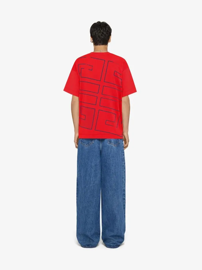 Men TShirts Givenchy 4G Tshirt In Cotton Red