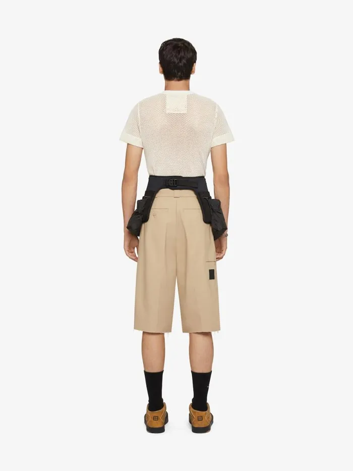 Men TShirts Givenchy Extra Slim Fit Tshirt In Mesh Off White