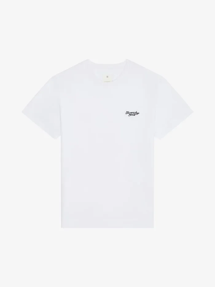Men TShirts Givenchy GIVENCHY 1952 Slim Fit Tshirt In Cotton White