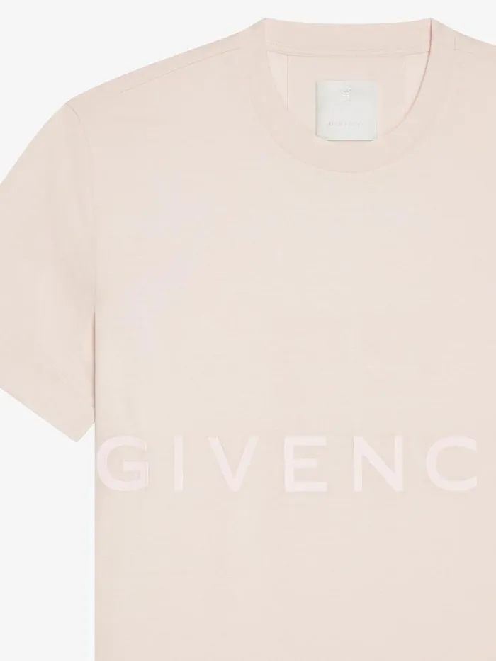 Men TShirts Givenchy GIVENCHY 4G Slim Fit Tshirt In Cotton Nude Pink