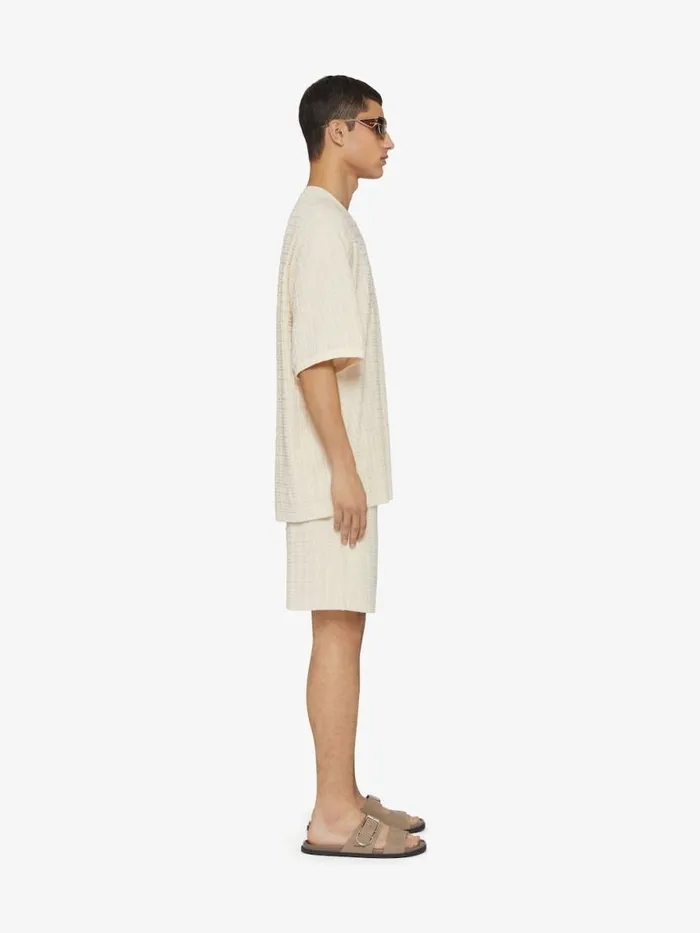 Men TShirts Givenchy Tshirt In 4G Cotton Towelling Ivory