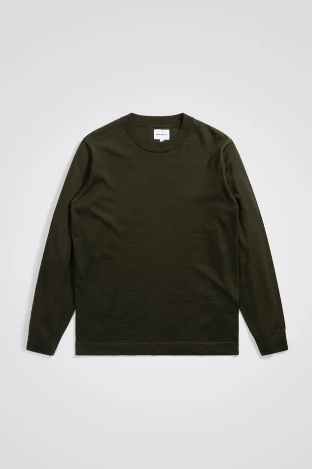Men Teis Tech Merino Sweater Army Green Norse Projects Knitwear